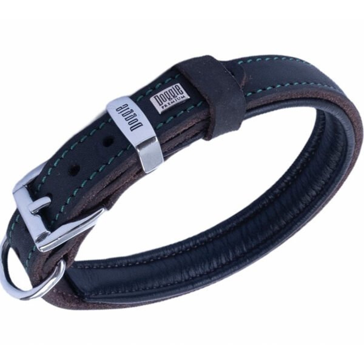 Doggie Yağlı Deri Köpek Boyun Tasması Medium Kahverengi 2x35-40 Cm