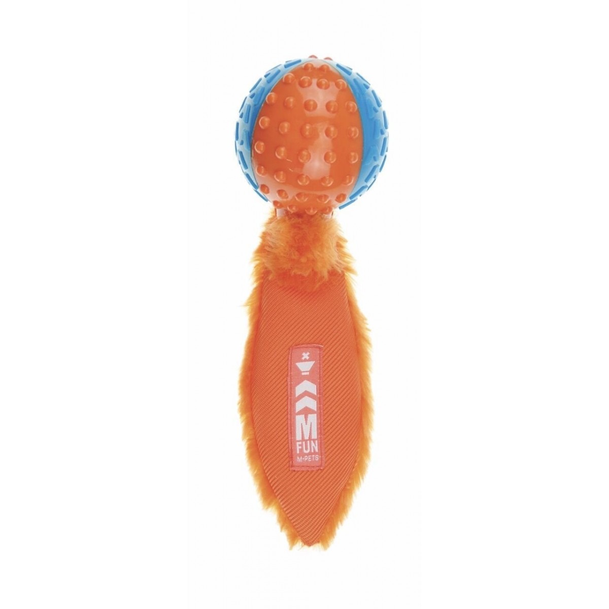 M-Pets Meteor Sesli Kauçuk Köpek Oyuncağı 25 Cm Mavi/Turuncu