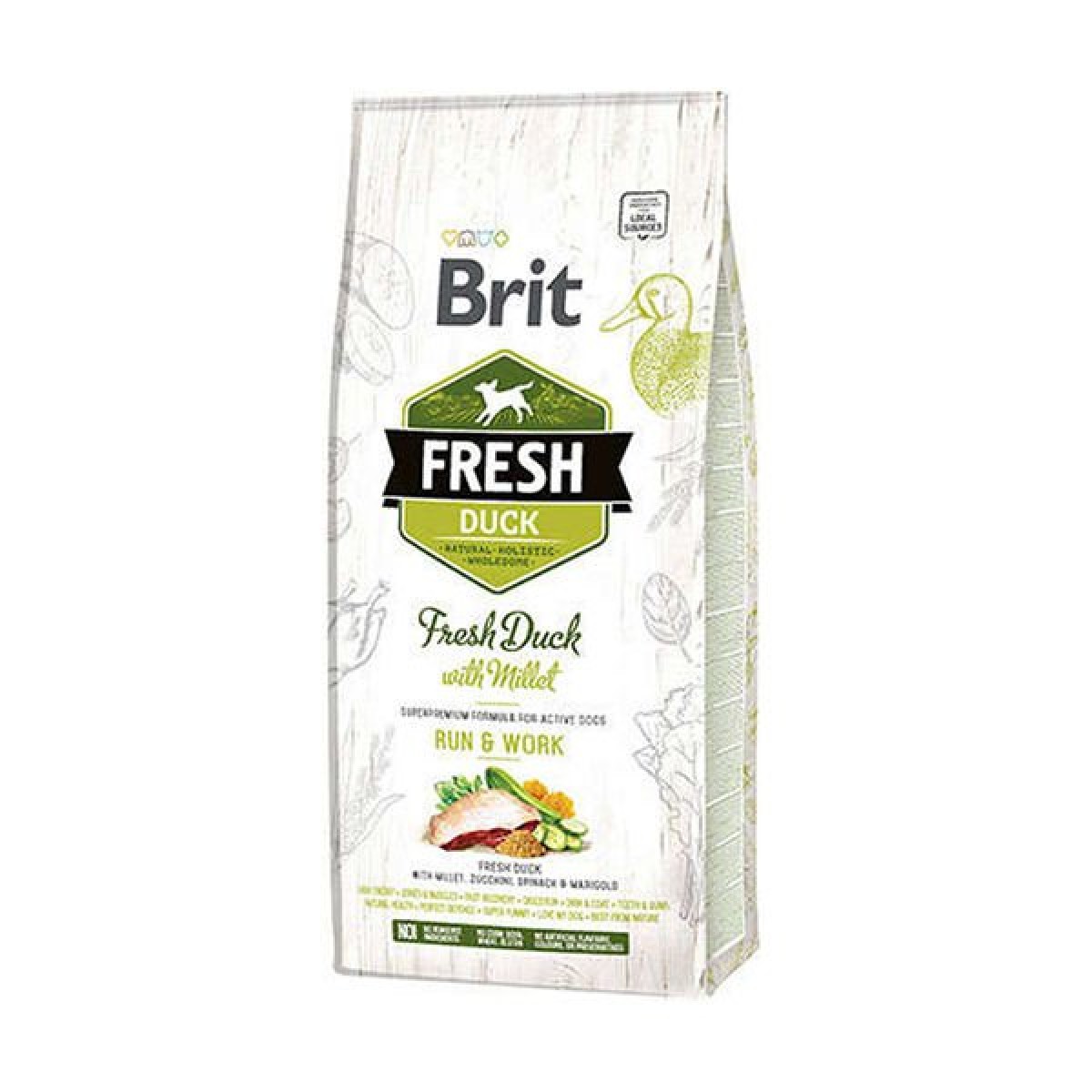 Brit Fresh Ördek Etli ve Darılı Yetişkin Köpek Maması 12 Kg