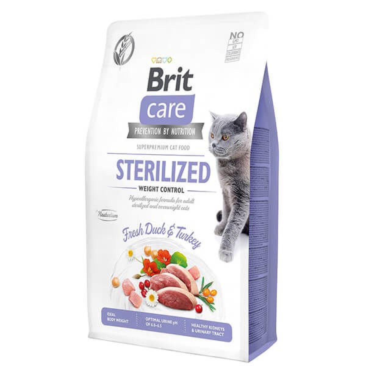 Brit Care Hipoalerjenik Sterilized Ördek ve Hindili Tahılsız Kısırlaştırılmış Kedi Maması 7 Kg
