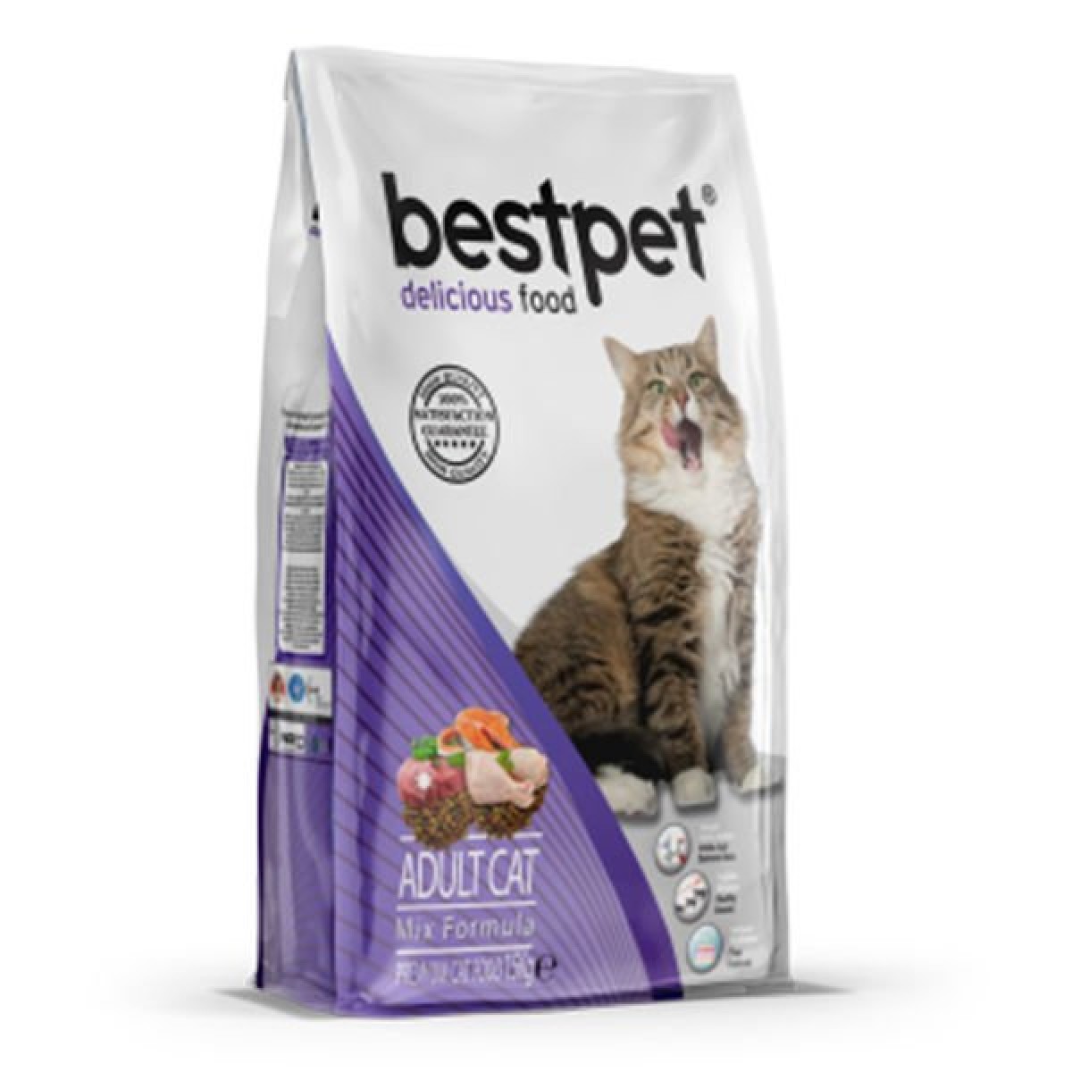 Bestpet Mix Tavuklu Kuzulu ve Balıklı Yetişkin Kedi Maması 15 Kg