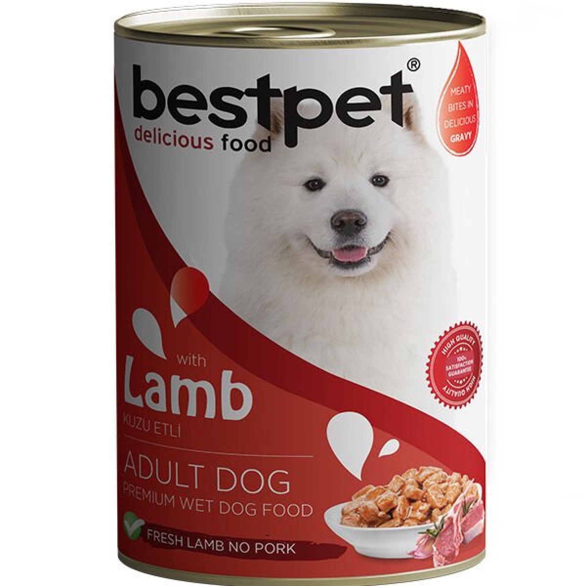 Bestpet Kuzulu Gravy Yetişkin Köpek Konservesi 1 Adet 400 Gr