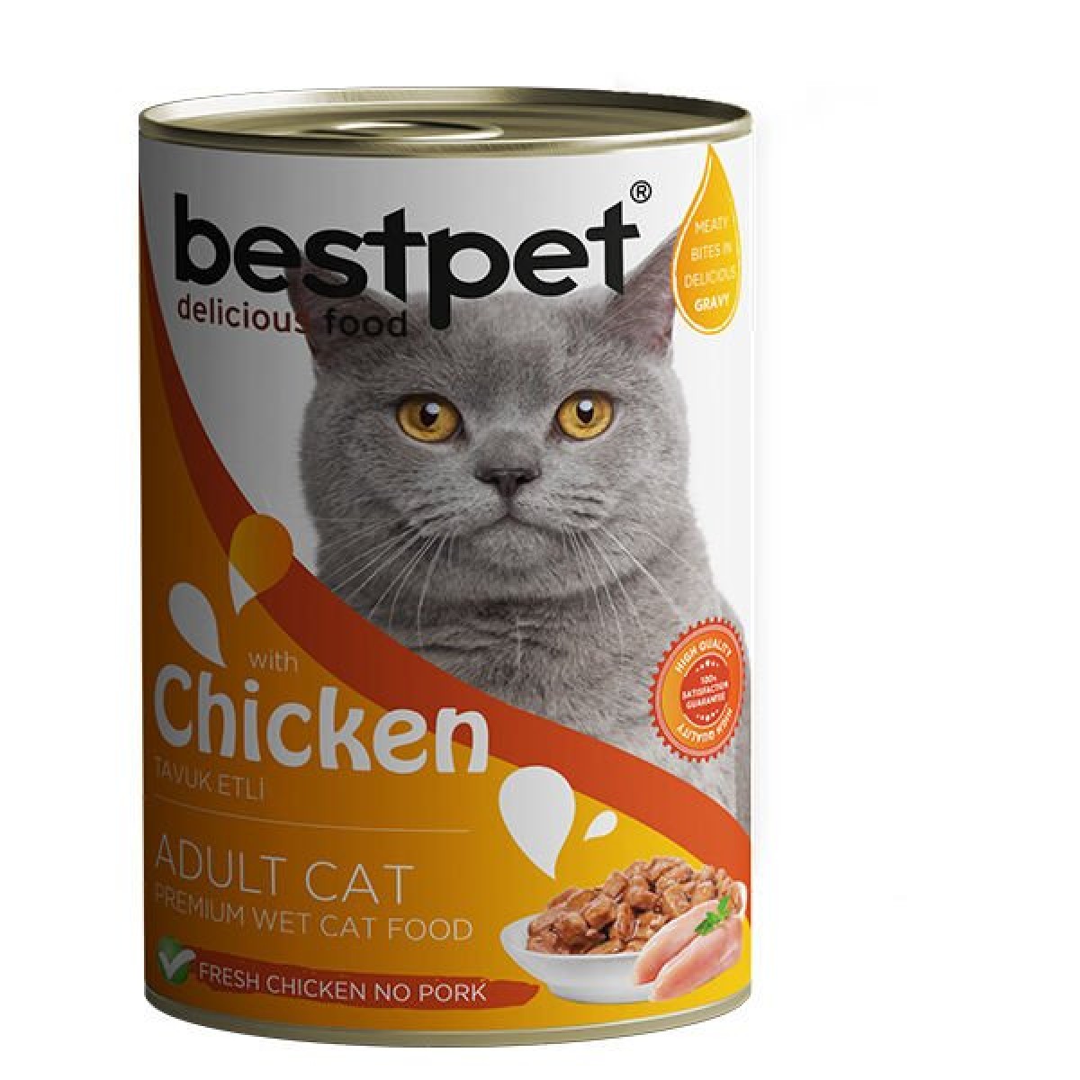 Bestpet Tavuklu Jöleli Yetişkin Konserve Kedi Maması 1 Adet 400 Gr