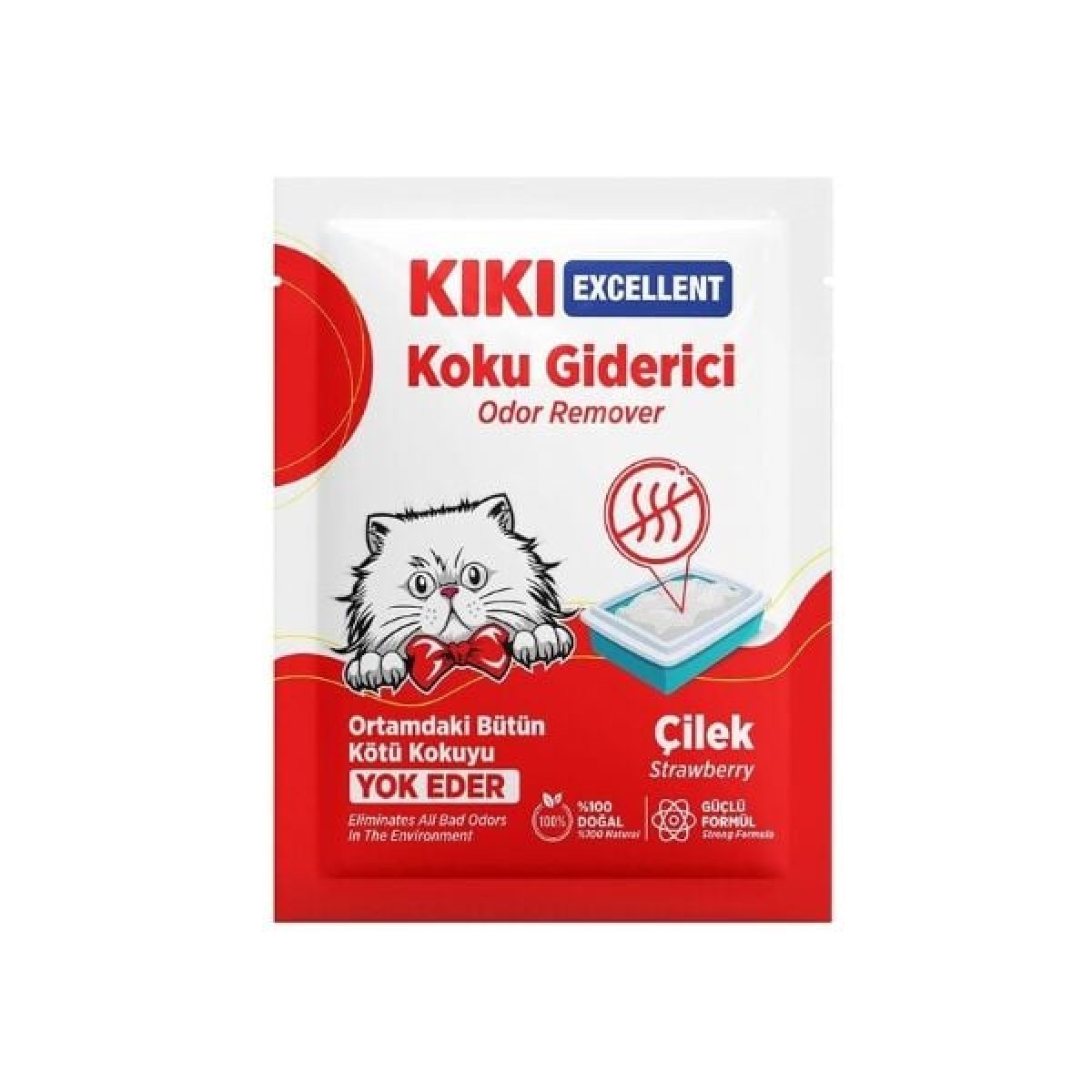 Kiki Excellent Kedi Kumu Koku Giderici 25 Gr Çilek Kokulu