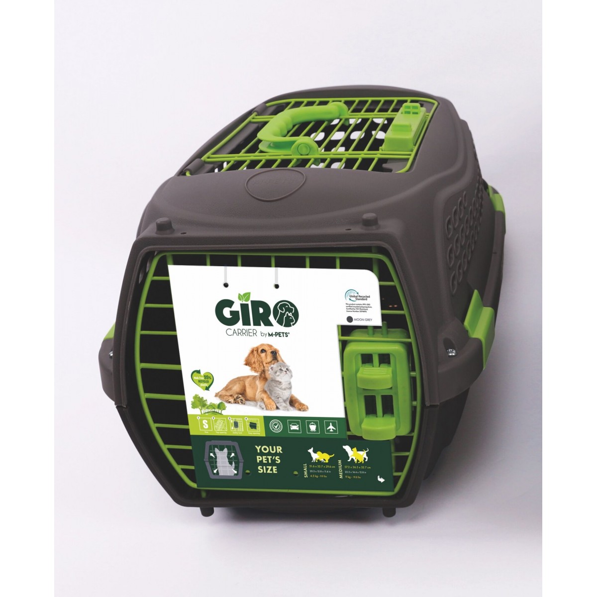 M-Pets Eco Giro Carrier Kedi ve Küçük Irk Köpek Taşıma Çantası 51.6x32.7x29.6 Cm Siyah/Turuncu Small