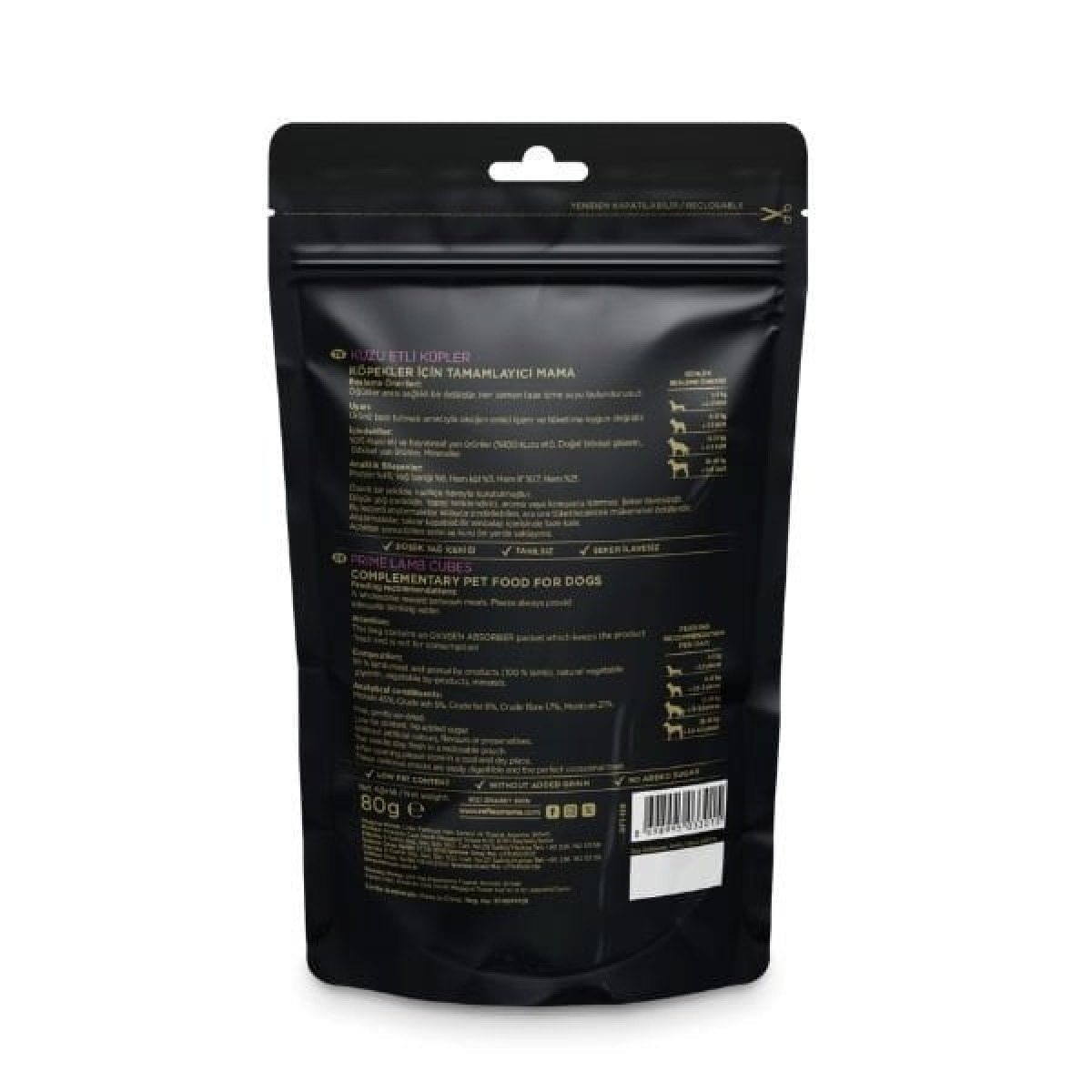 Reflex Snackies Natural Kuzu Etli Küp Tahılsız Köpek Ödül Maması 1 Adet 80 Gr