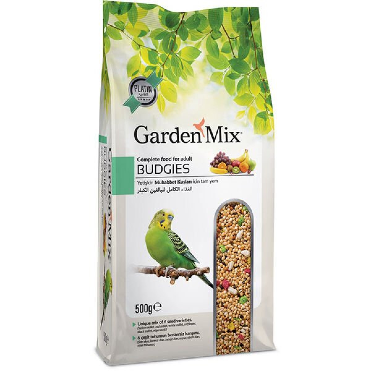 Garden Mix Platin Meyveli Muhabbet Kuş Yemi 500 Gr