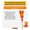 PetzzCats Fish Matatabi ve Çıngırak Sesli Ahşap Saplı Kedi Olta Oyuncağı Sarı 42 Cm