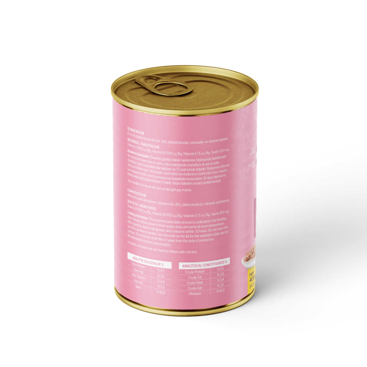 PetzzCats Tavuk Etli Yavru Kedi Konservesi 400 Gr 1 Adet