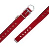 Doggie Comfort Dokuma Çivili Köpek Boyun Tasması Medium Kırmızı 3x42-50 Cm