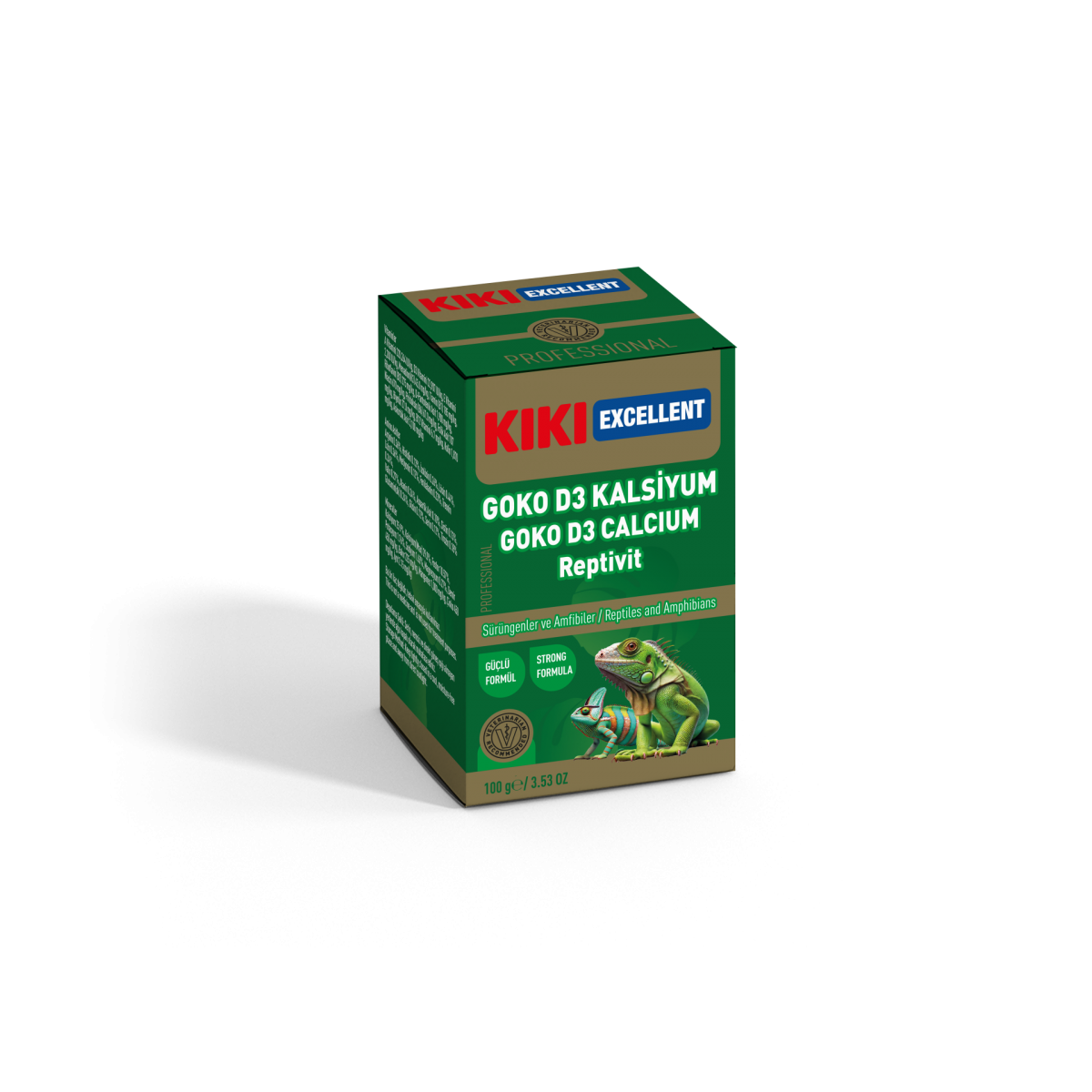 Kiki Excellent Goko D3 Kalsiyum Reptivit Sürüngenler ve Amfibiler için Toz Mineral 100 Gr