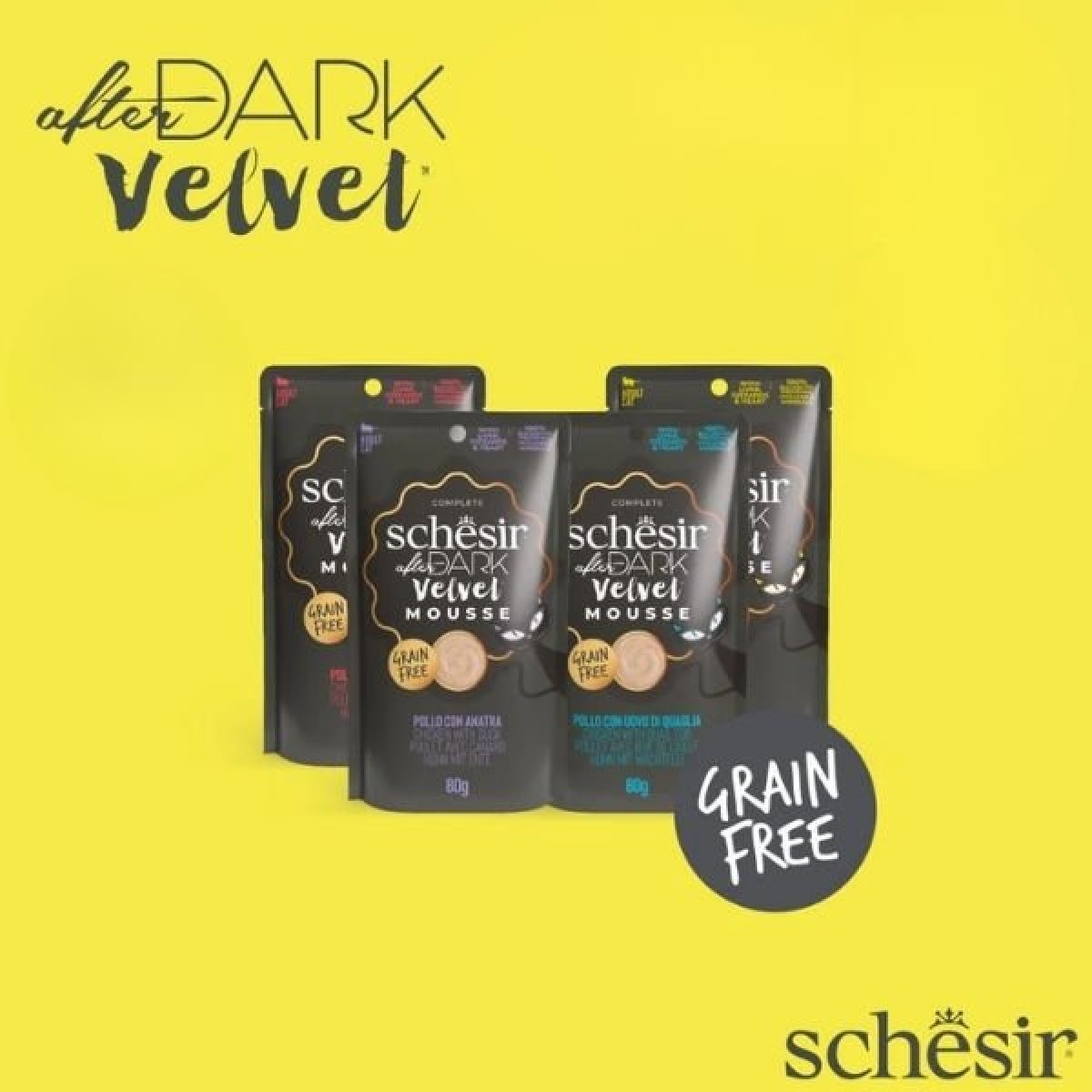 Schesir After Dark Velvet Et Suyunda Karışık Lezzetler Pouch Yetişkin Konserve Kedi Maması 1 Adet 12x80 Gr