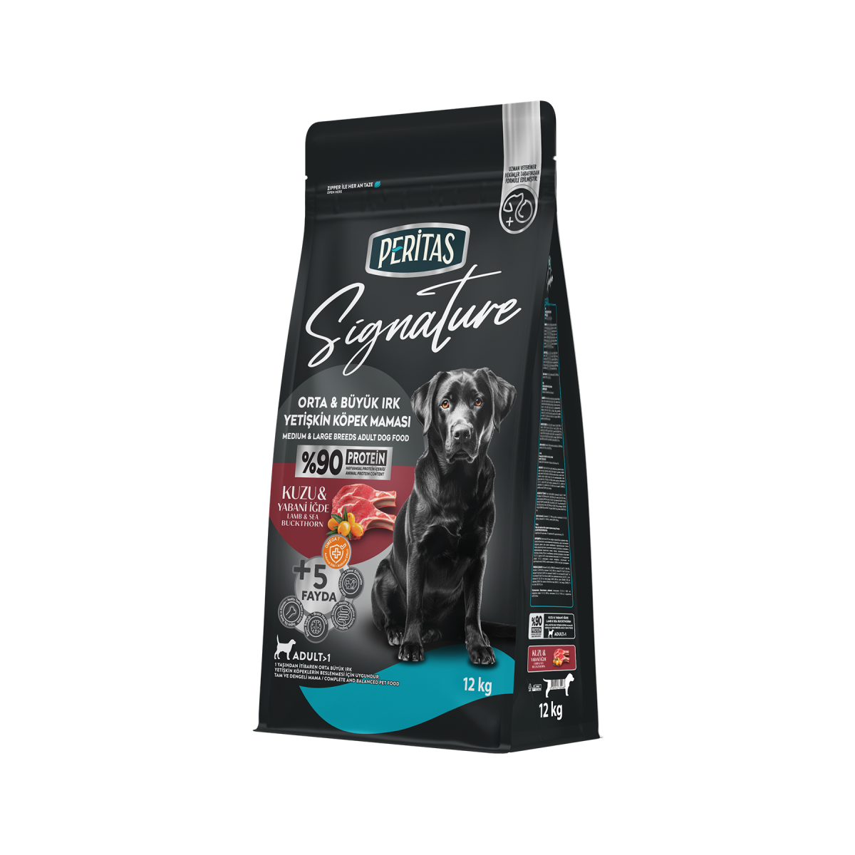 Signature Kuzulu Orta ve Büyük Irk Yetişkin Köpek Maması 12 Kg