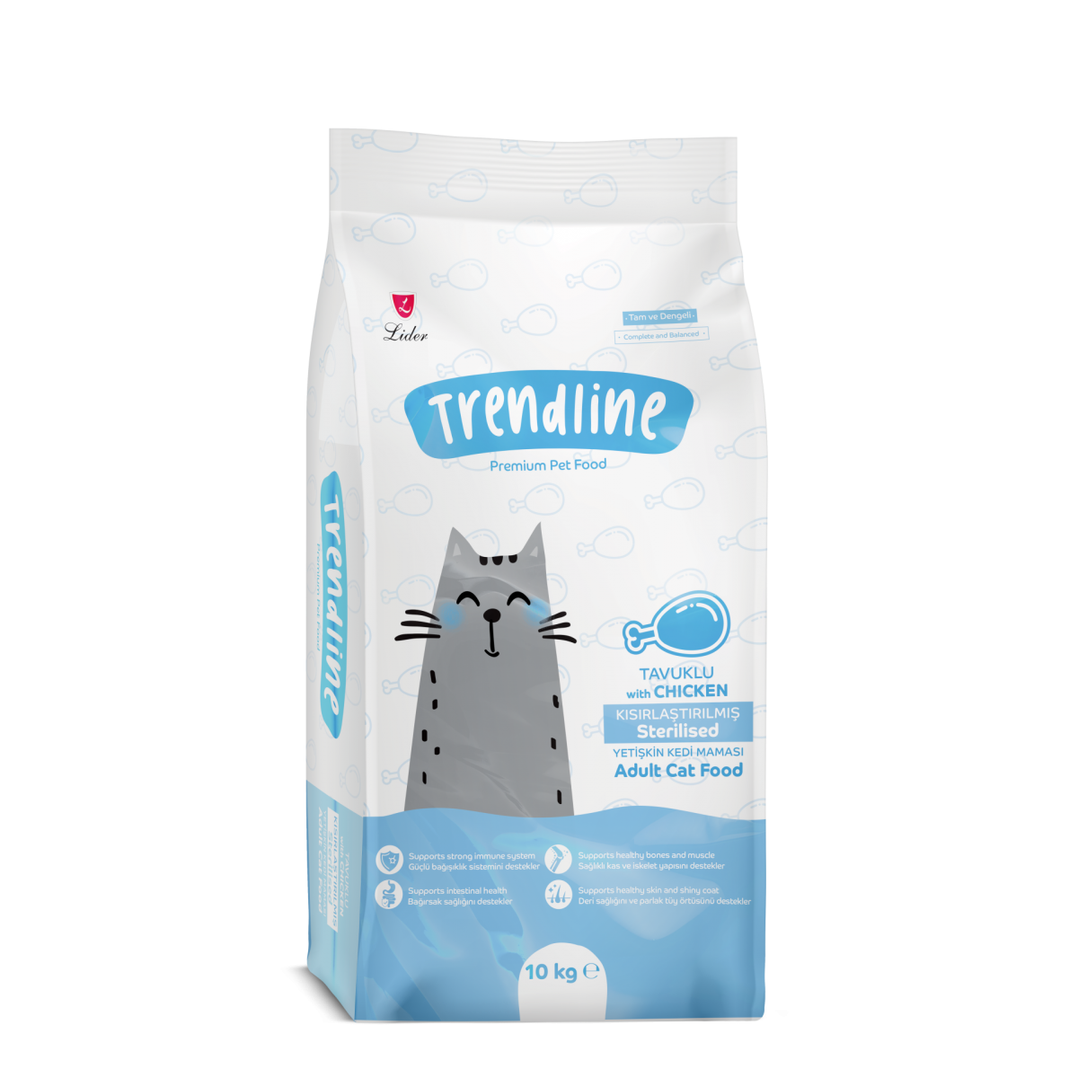 Trendline Adult Tavuklu Kısırlaştırılmış Kedi Maması 10 Kg