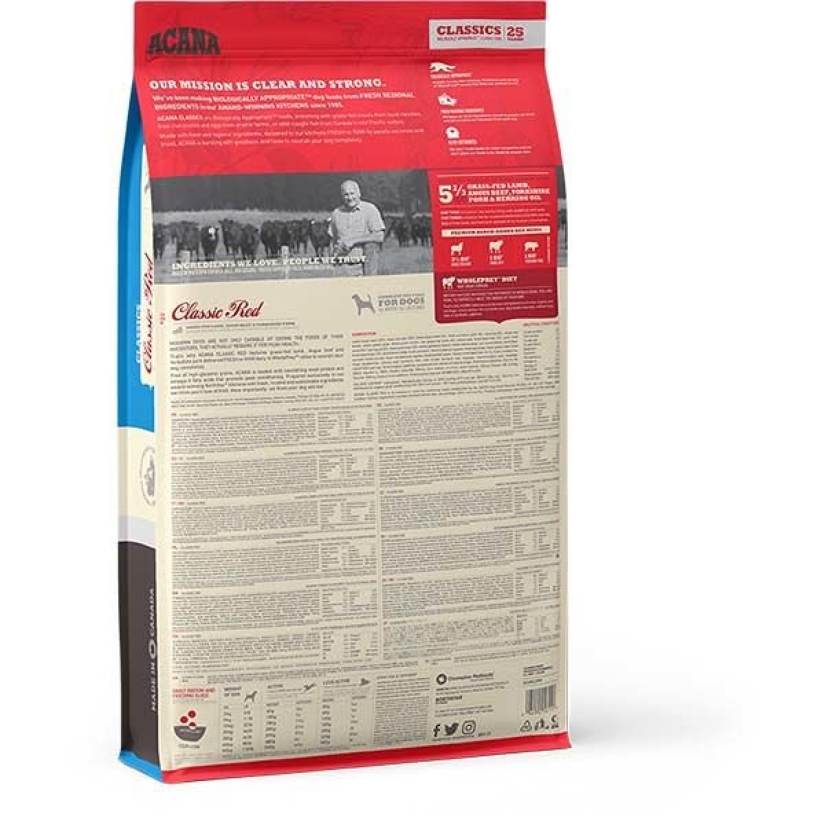 Acana Classics Red Düşük Tahıllı Etli ve Sebzeli Yetişkin Köpek Maması 14.5 Kg