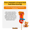PetzzCats Cherry Matatabi ve Çıngırak Sesli Kedi Oltası Oyuncağı Turuncu 42 Cm