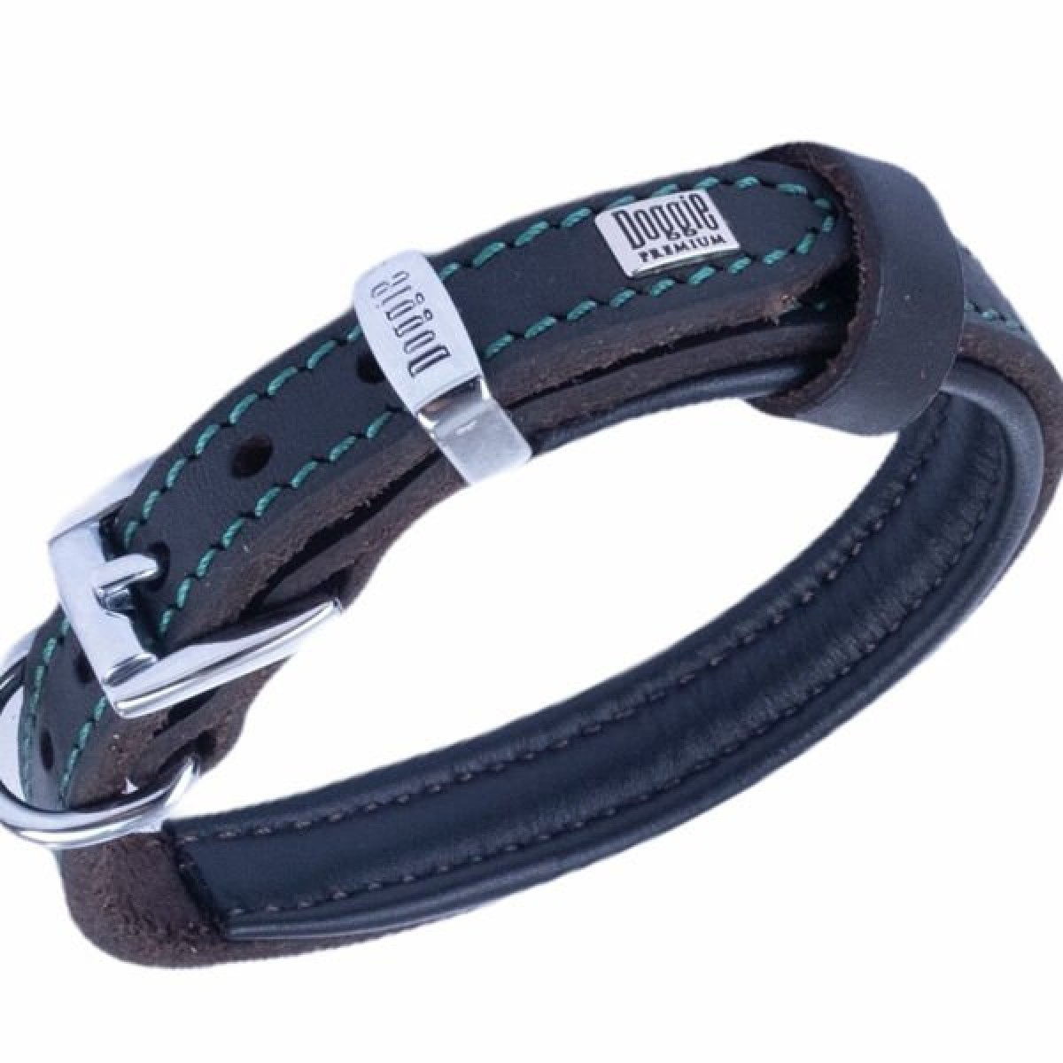 Doggie Yağlı Deri Köpek Boyun Tasması Medium Kahverengi 1.5x25-30 Cm