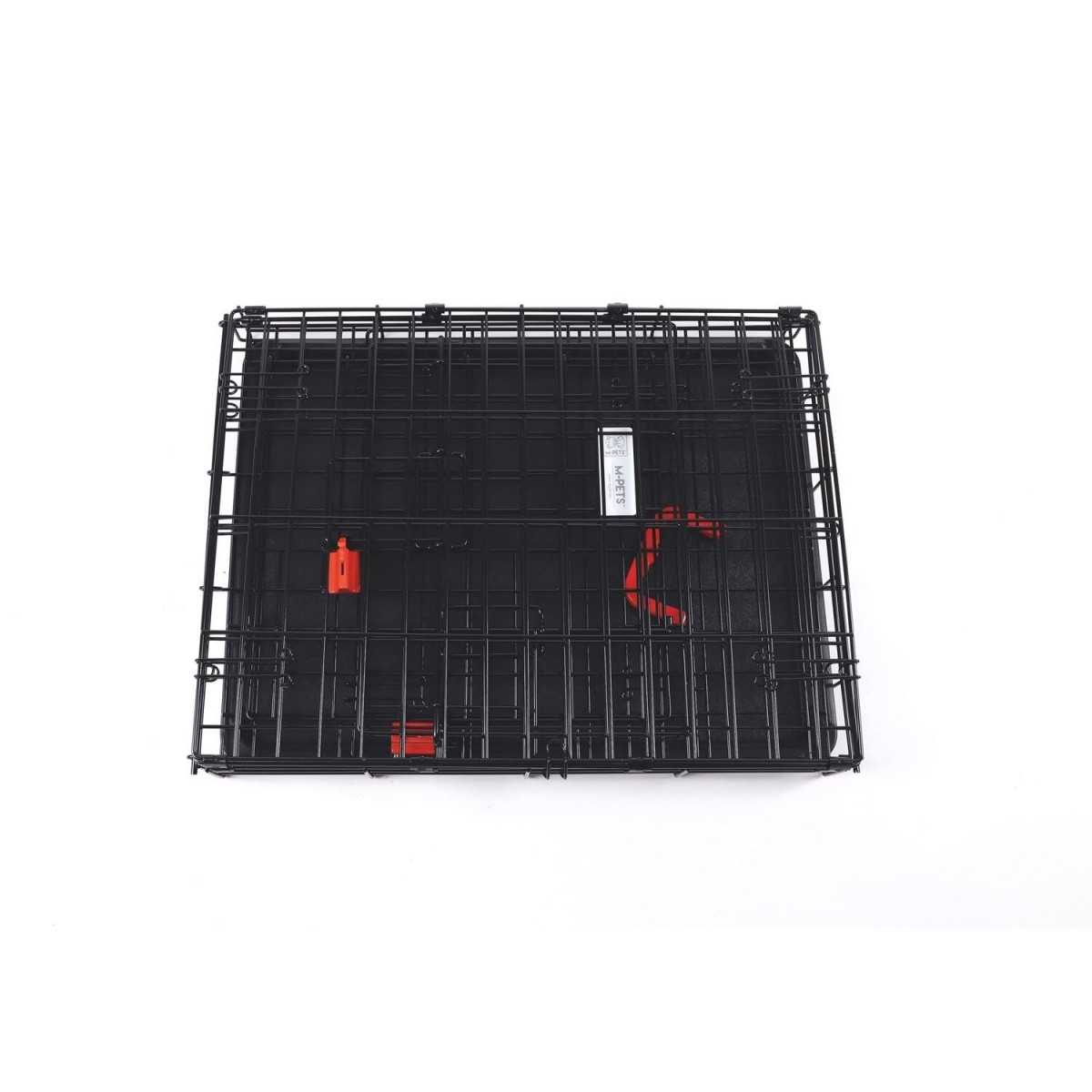 M-Pets Voyager Tekerlekli İki Kapılı Kedi ve Köpek Kafesi 91x58x63 Cm Siyah Large