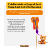 PetzzCats Fish Matatabi ve Çıngırak Sesli Ahşap Saplı Kedi Olta Oyuncağı Mavi 42 Cm