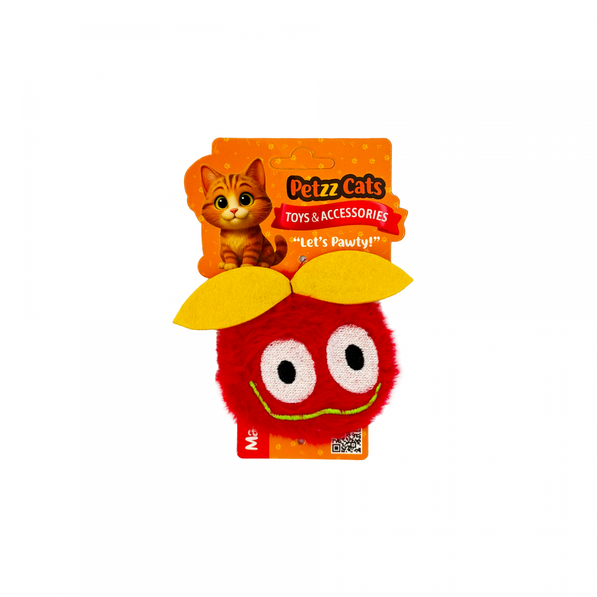 PetzzCats Peluş Matatabi ve Çıngırak Sesli Peluş Kedi Oyuncağı Kırmızı 12x8 Cm