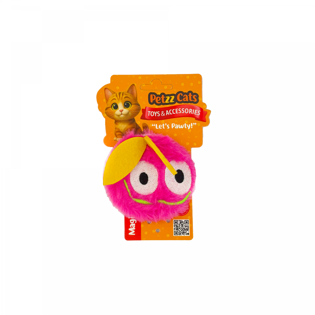 PetzzCats Peluş Matatabi ve Çıngırak Sesli Peluş Kedi Oyuncağı Pembe 12x8 Cm