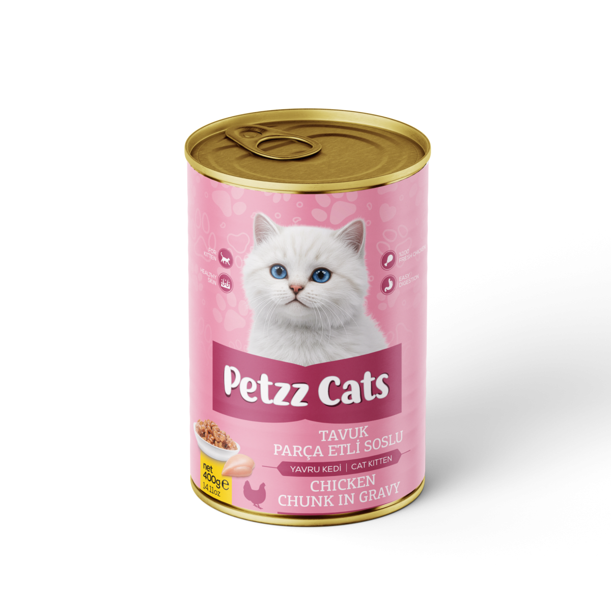 PetzzCats Tavuk Etli Yavru Kedi Konservesi 400 Gr 1 Adet