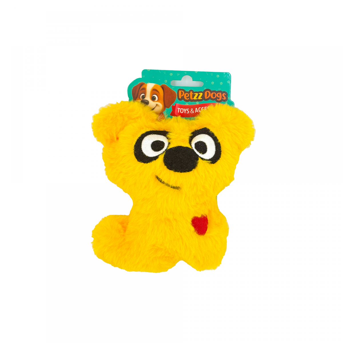 PetzzDogs Matatabi Köpek Şeklinde Peluş Köpek Çiğneme Oyuncağı Sarı 16x13 Cm