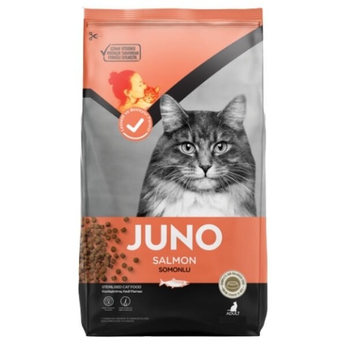 Juno Somonlu ve Pirinçli Kısırlaştırılmış Yetişkin Kedi Maması 15 Kg
