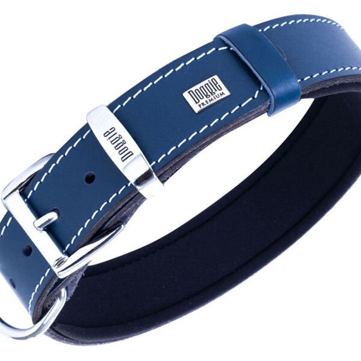 Doggie Comfort Deri Çivili Köpek Boyun Tasması Small Mavi 4x47-55 Cm