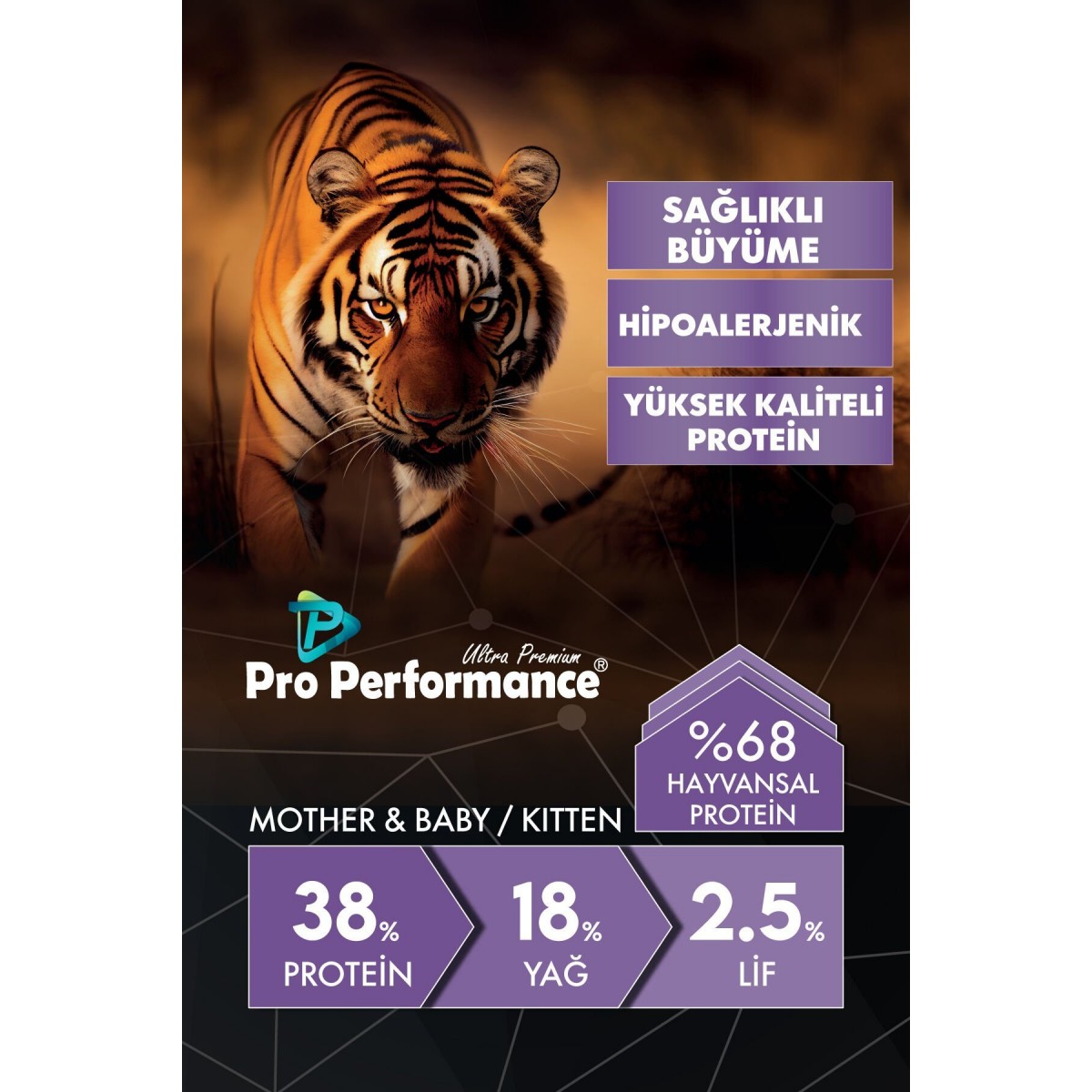 Pro Performance Mother&Baby Kuzulu ve Pirinçli Anne ve Yavru Kedi Maması 15 Kg