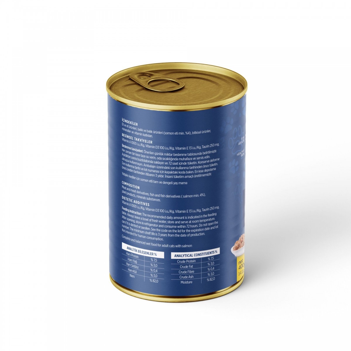 PetzzCats Somonlu Yetişkin Kedi Konservesi 400 Gr 1 Adet