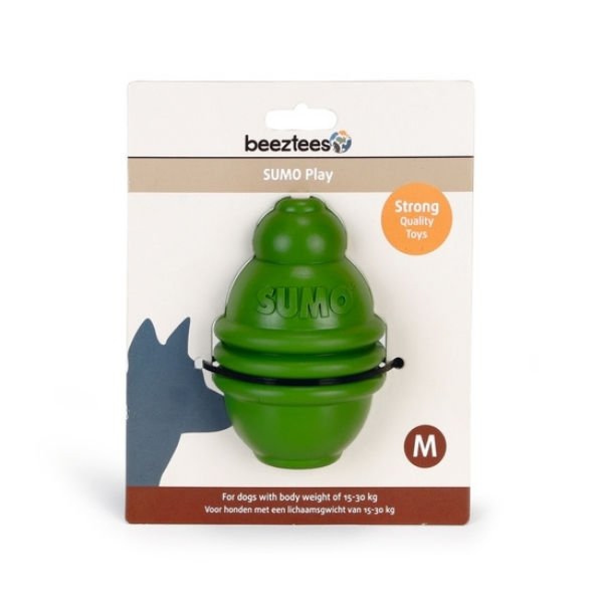 Beeztees Sumo Ödül Hazneli Kauçuk Köpek Oyuncağı Medium Yeşil 12 Cm