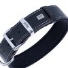 Doggie Comfort Deri Kemik Süslü Köpek Boyun Tasması Medium Siyah 4x52-60 Cm
