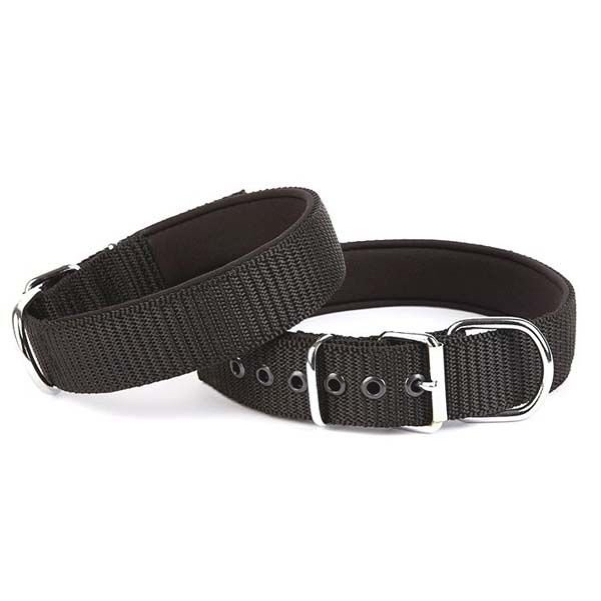 Doggie Comfort Dokuma Köpek Boyun Tasması Medium Siyah 4x52-60 Cm