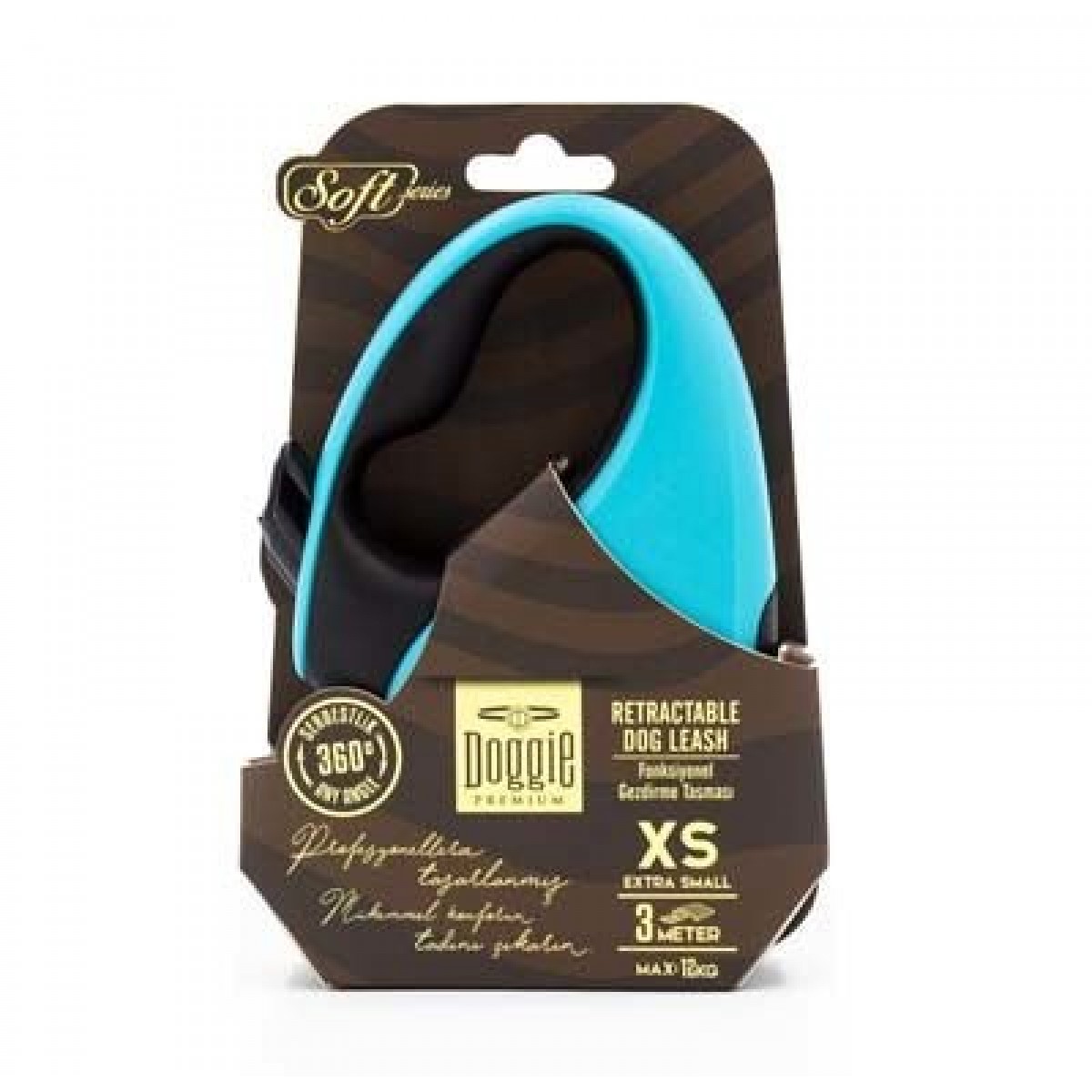 Doggie Soft Otomatik Köpek Uzatma Tasması Xsmall Açık Mavi 12 Kg 3 Mt