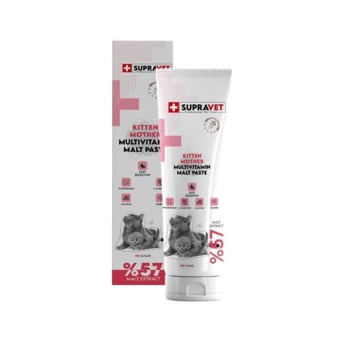 Supravet Kalsiyum ve Taurinli Hamile ve Yavru Kediler için Multi Vitamin Kedi Malt Macunu 30 Gr