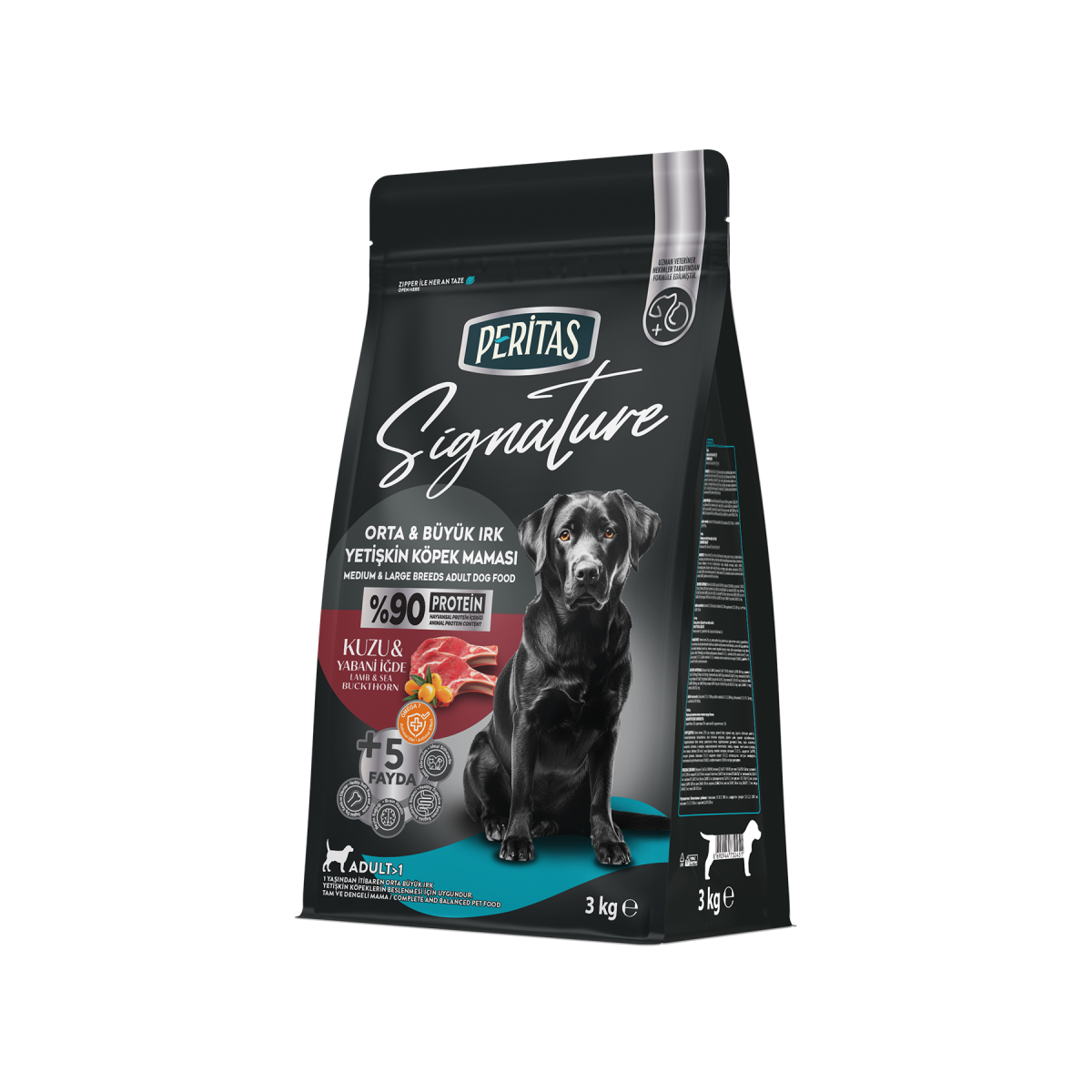 Signature Kuzulu Orta ve Büyük Irk Yetişkin Köpek Maması 3 Kg