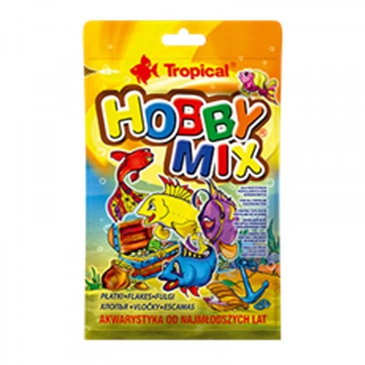 Tropical Hobby Mix Küçük Akvaryum Balıkları için Karışık Pul Yem 12 Gr