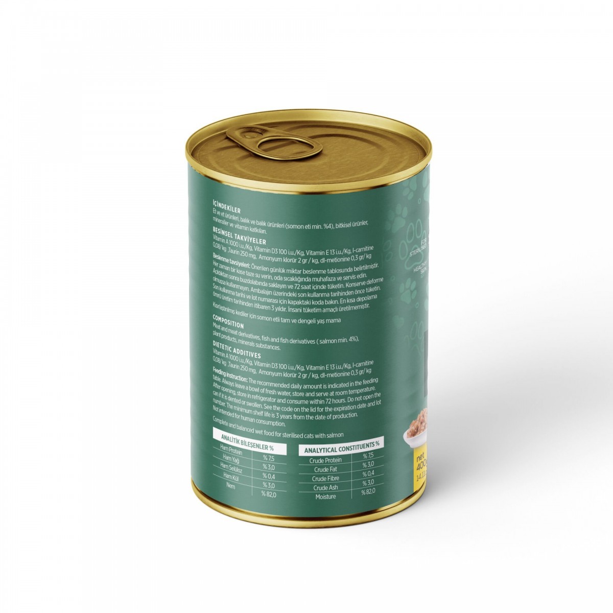 PetzzCats Somonlu Kısırlaştırılmış Kedi Konservesi 400 Gr 1 Adet