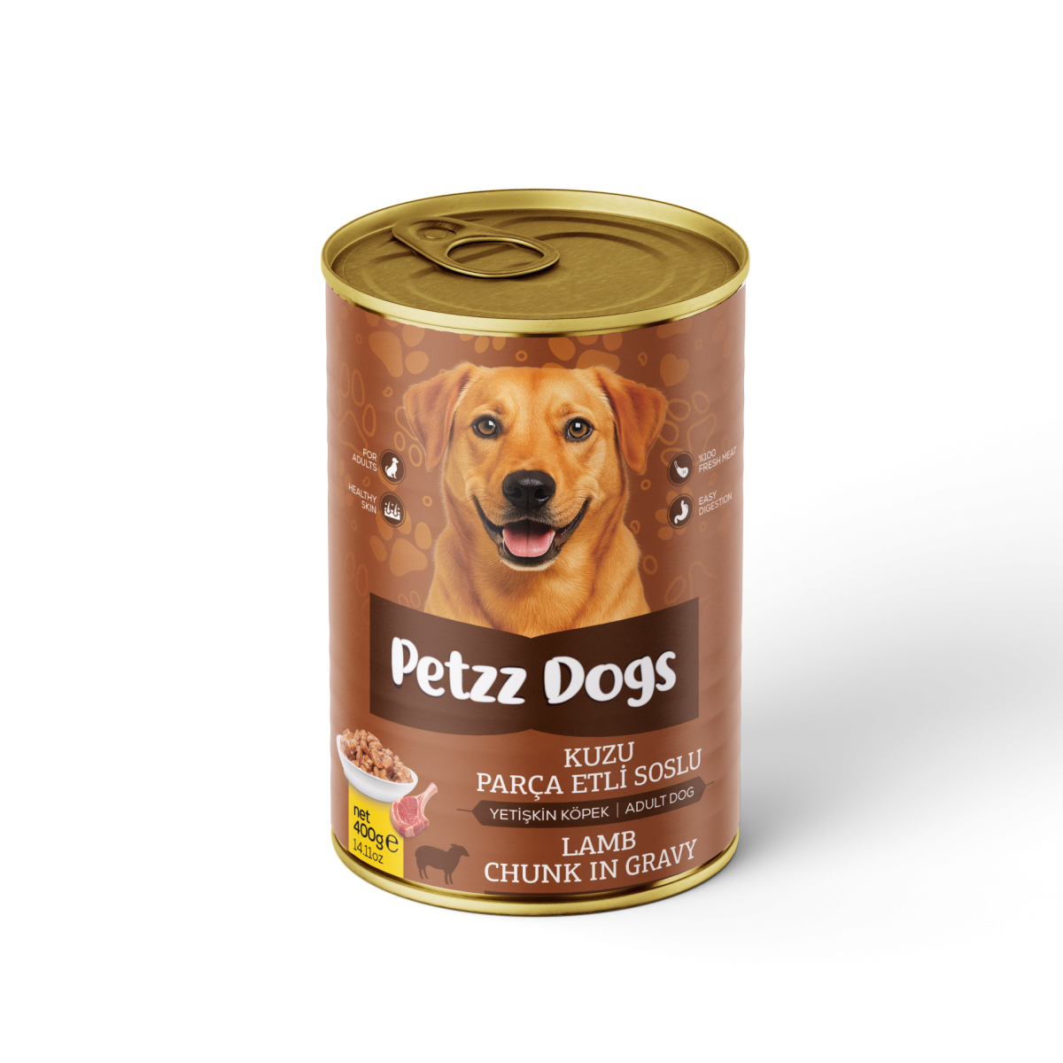 PetzzDogs Kuzu Etli Yetişkin Köpek Konservesi 400 Gr 1 Adet