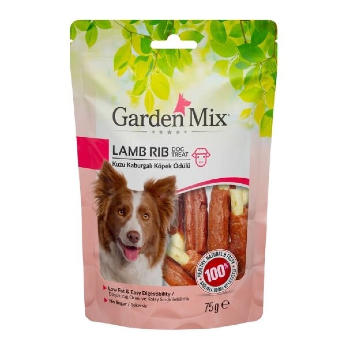 Garden Mix Kuzu Kaburgalı Köpek Ödülü 75 Gr 1 Adet