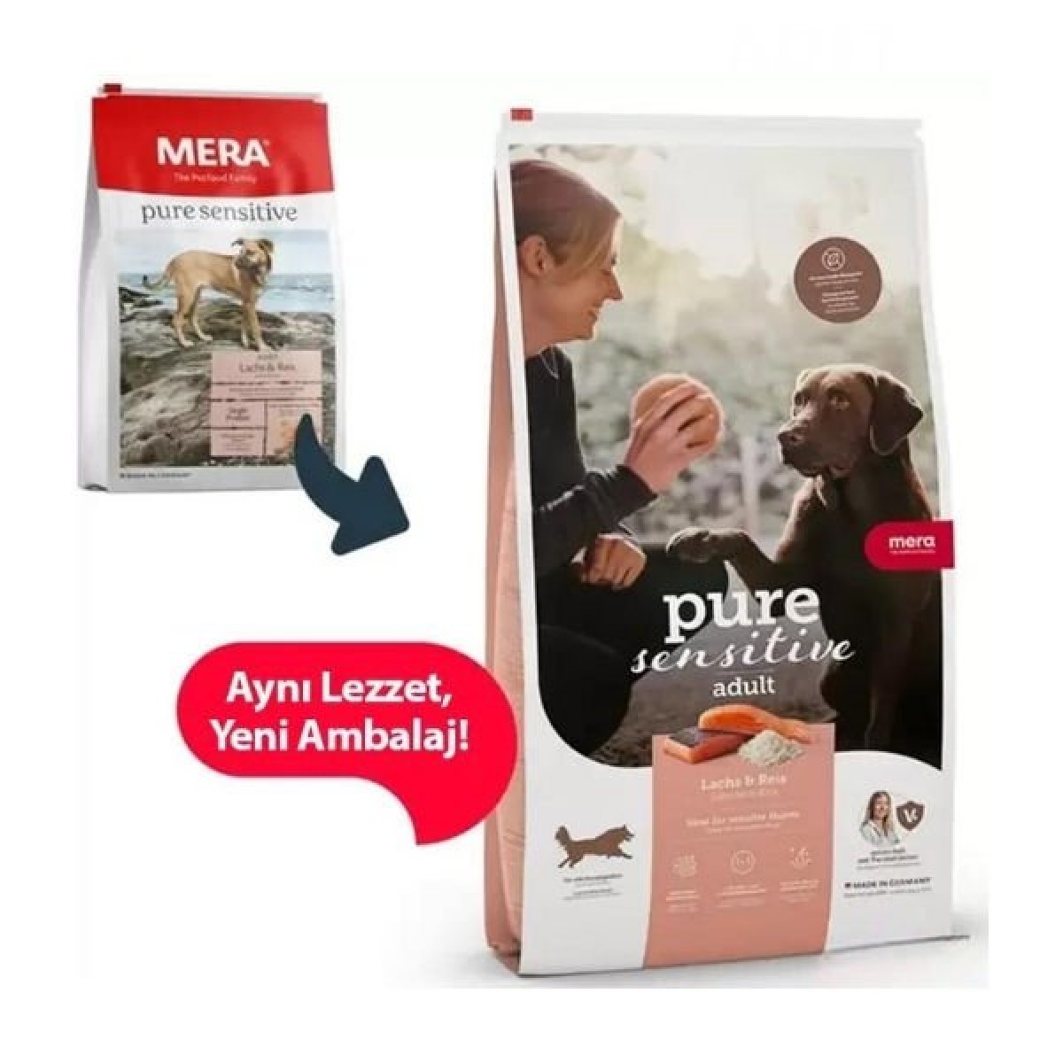 Mera Pure Sensitive Somonlu Yetişkin Köpek Maması 12.5 Kg