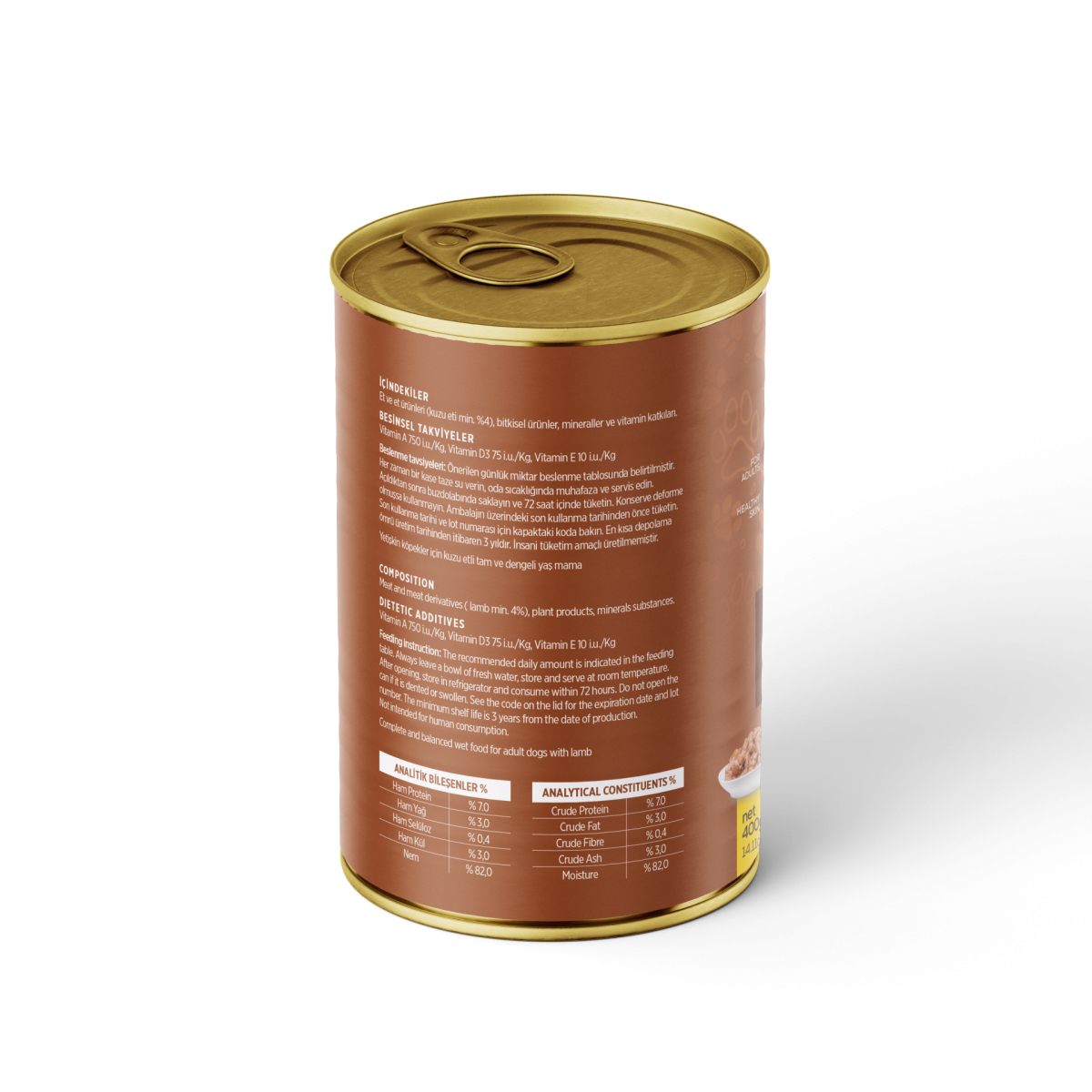 PetzzDogs Kuzu Etli Yetişkin Köpek Konservesi 400 Gr 1 Adet