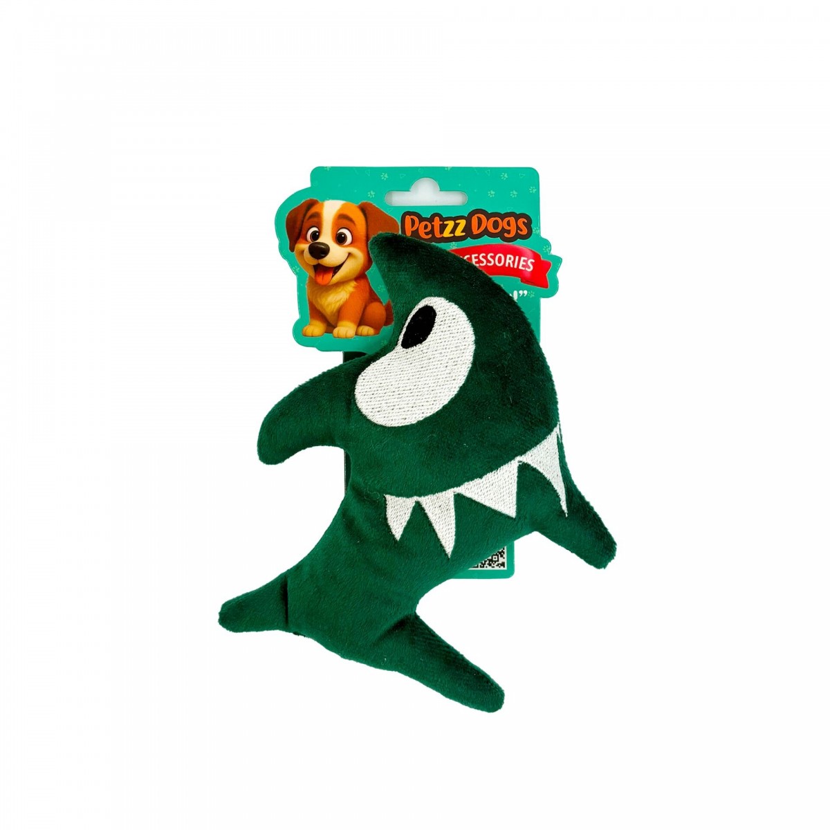 PetzzDogs Shark Sesli Dayanıklı Peluş Köpek Çiğneme Oyuncağı Bordo 16x14 Cm