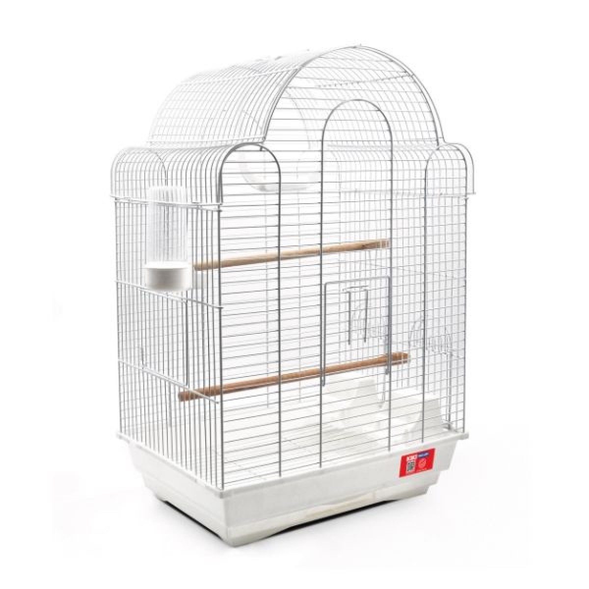 Kiki Excellent Dekoratif Muhabbet Kuşu Kafesi Beyaz 64x43x32 Cm