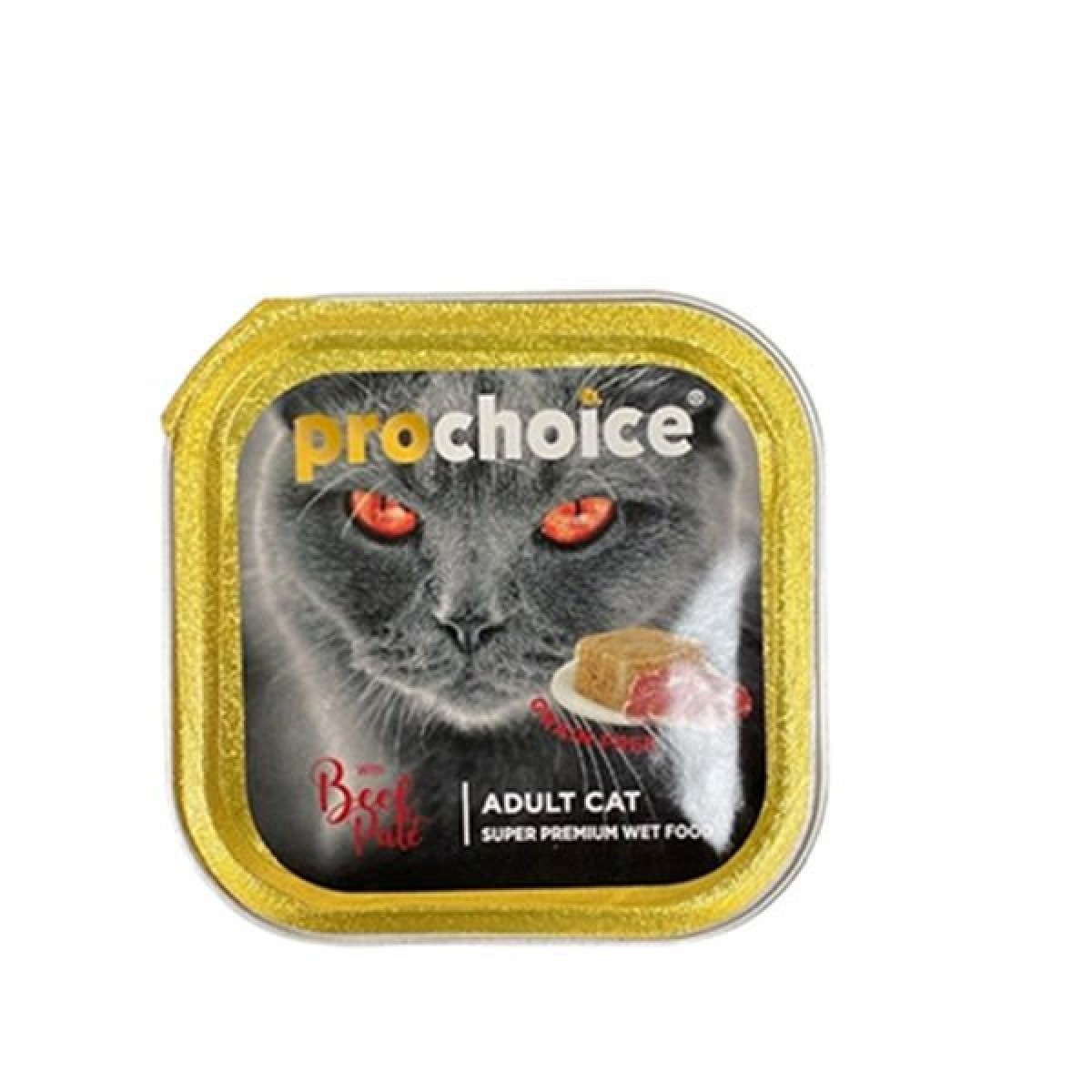 Pro Choice Adult Pate Biftekli Yetişkin Konserve Kedi Maması 100 Gr 1 Adet