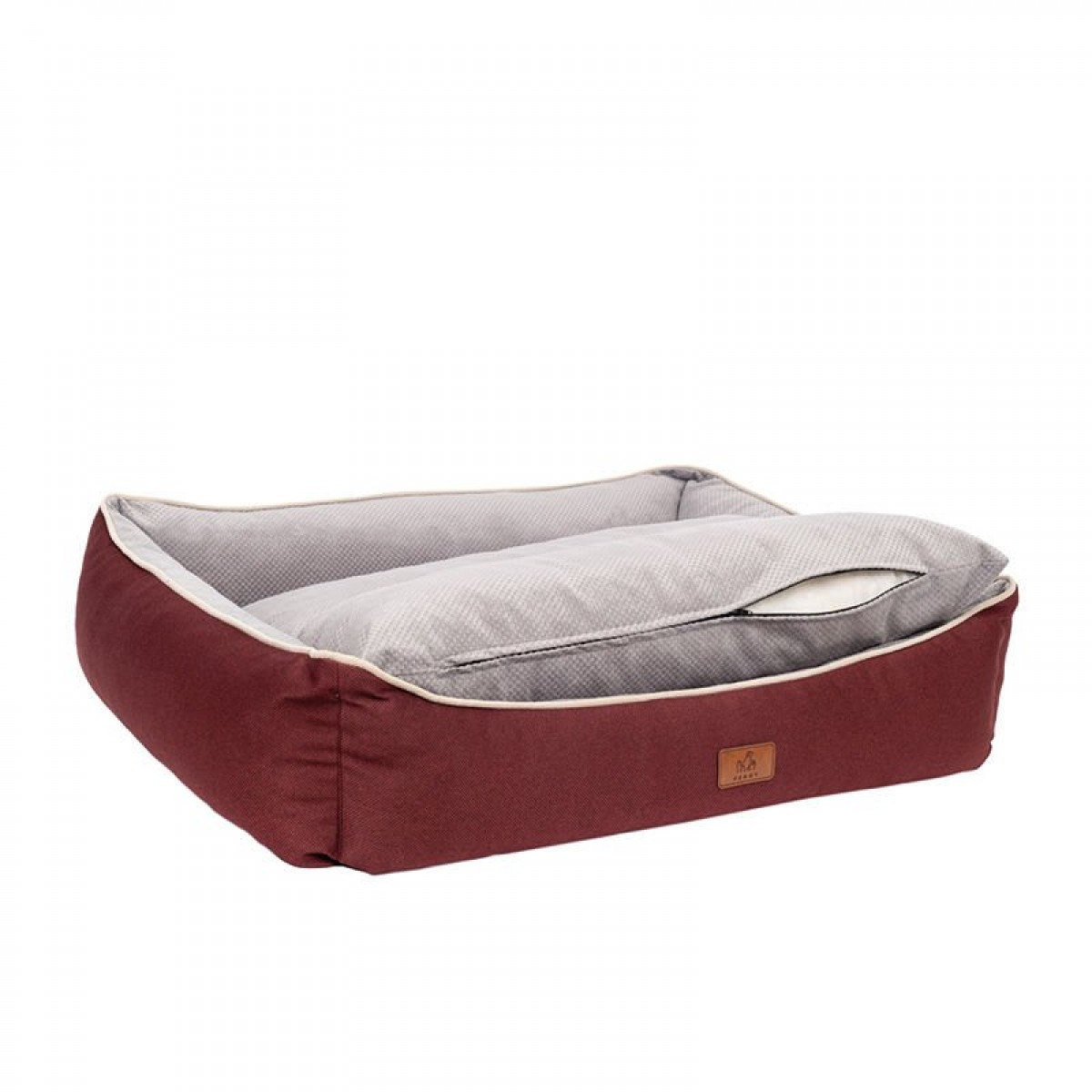 Peggy Lola Köpek Yatağı Bej Bordo Small 50x38x25 Cm