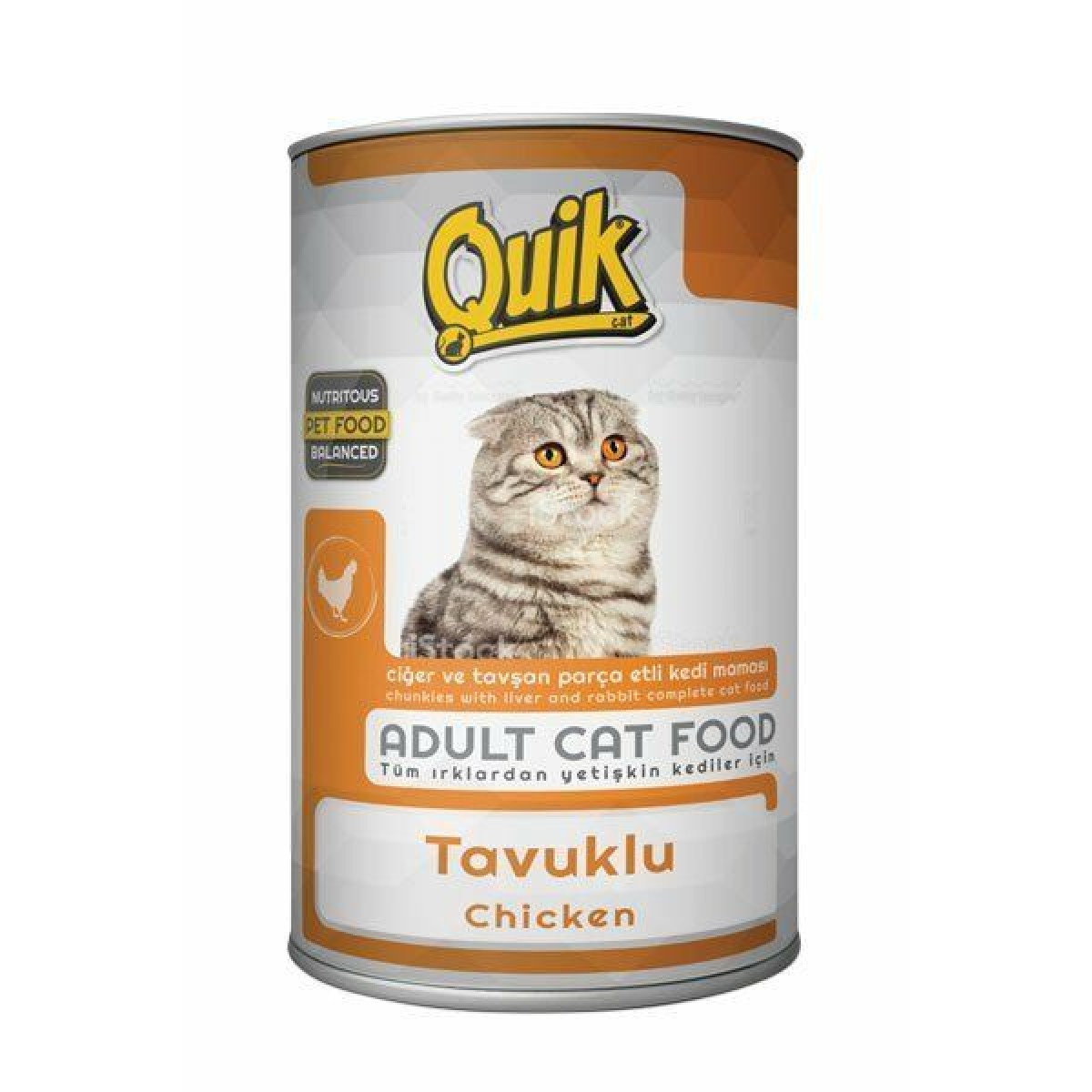 Quik Tavuklu Kedi Konserve Kedi Maması 1 Adet 415 Gr