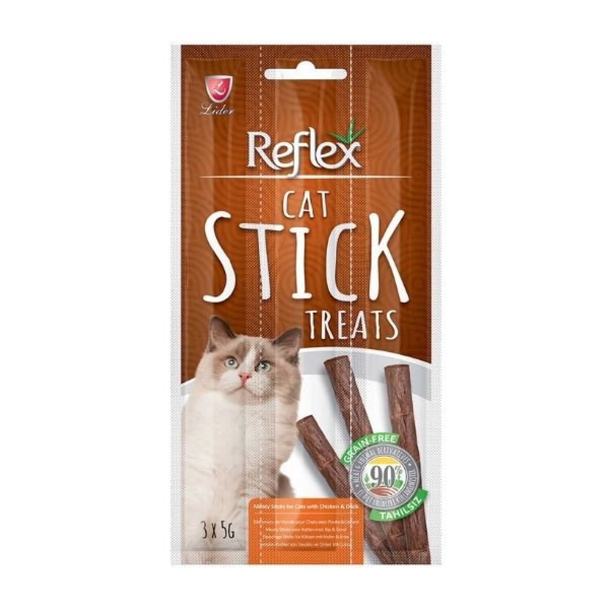 Reflex Ördekli ve Tavuklu Stick Kedi Ödül Maması 1 Adet 3x5 Gr