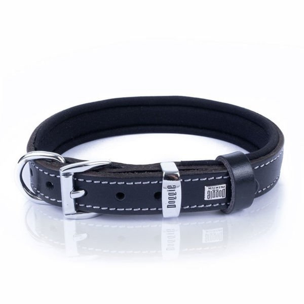 Doggie Comfort Deri Nazar Boncuklu Köpek Boyun Tasması Small Siyah 2x30-35 Cm